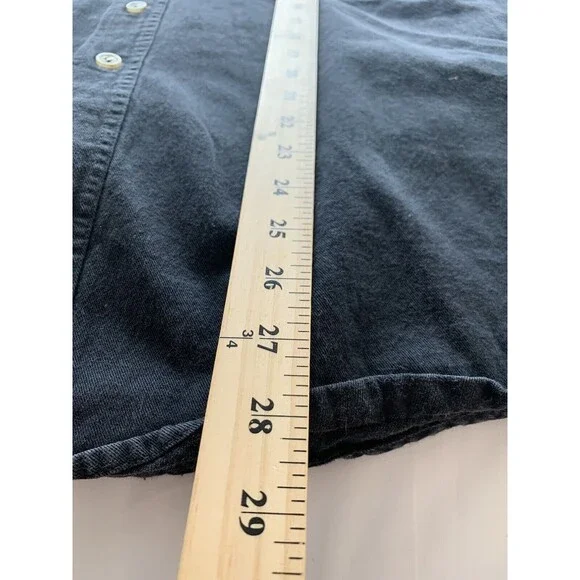 Easy Riders Southern Steel Biker Large Black Denim Vest Mechanic Grunge Y2K Goth - Picture 8 of 9